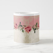 Barockstil Vintage Rose Lace Jumbo-Tasse (Vorderseite)