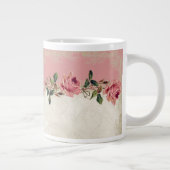Barockstil Vintage Rose Lace Jumbo-Tasse (Rechts)