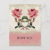 Barockstil Vintage Rose Lace Postkarte (Vorderseite)