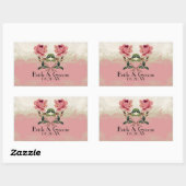 Barockstil Vintage Rose Lace Rechteckiger Aufkleber (Blatt)