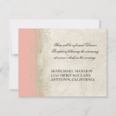 Barockstil Vintage Rose Lachs Einladung (Vorderseite)