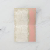 Barockstil Vintage Rose Lachs Karte (Innenseite)