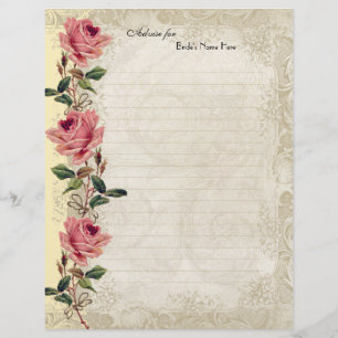 Barockstil Vintage-Rosen-Gelb und Creme-Lace Flyer