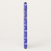 Barocktapete - blaues Muster der Blume Case-Mate iPhone Hülle (Hinten/Links)