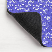 Barocktapete - blaues Muster der Blume Mousepad (Ecke)