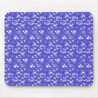 Barocktapete - blaues Muster der Blume Mousepad