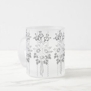 Barocktapete Blume Mattglastasse