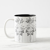 Barocktapete Blume Zweifarbige Tasse (Links)