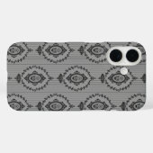 Barocktapete Grau Case-Mate iPhone Hülle (Rückseite (Horizontal))