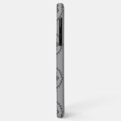 Barocktapete Grau Case-Mate iPhone Hülle (Hinten/Links)
