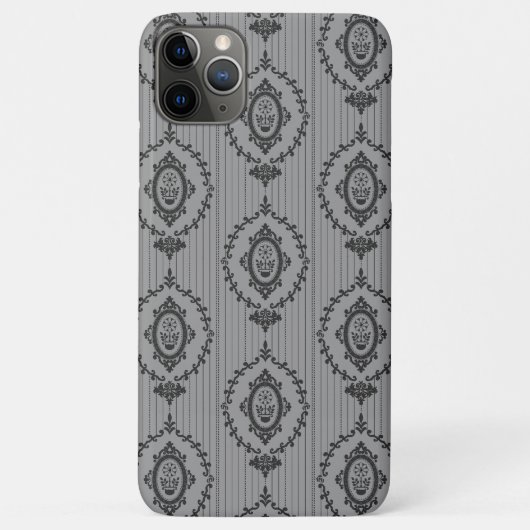 Barocktapete Grau Case-Mate iPhone Hülle (Rückseite)