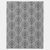 Barocktapete Grau Fleecedecke (Vorderseite)
