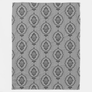 Barocktapete Grau Fleecedecke