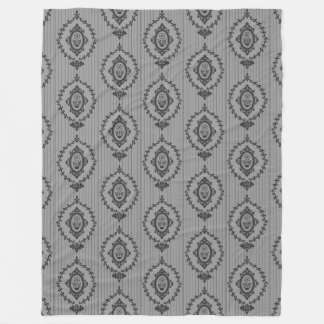 Barocktapete Grau Fleecedecke