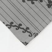 Barocktapete Grau Fleecedecke (Ecke)
