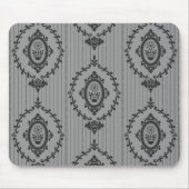 Barocktapete in Grau Mousepad (Vorne)
