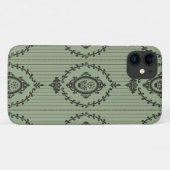 Barocktapete in Grün Case-Mate iPhone Hülle (Rückseite (Horizontal))