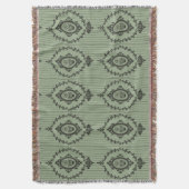 Barocktapete in Grün Decke (Vorderseite Vertikal)