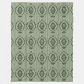 Barocktapete in Grün Fleecedecke (Vorderseite)