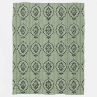 Barocktapete in Grün Fleecedecke