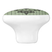 Barocktapete in Grün Keramikknauf (Seitenansicht)