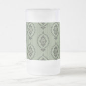 Barocktapete in Grün Mattglas Bierglas (Mittel)