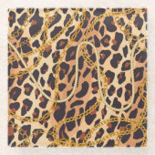 Barocktierdruck, Kettendesign Glasuntersetzer (Vorderseite)