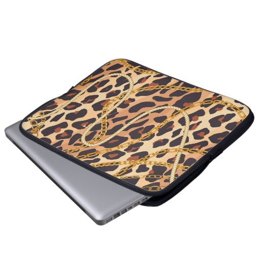 Barocktierdruck, Kettendesign Laptopschutzhülle (Vorne Knopf)