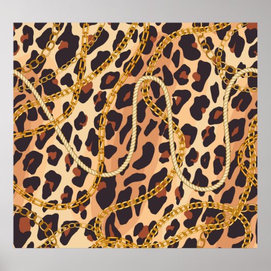 Barocktierdruck, Kettendesign Poster (Vorne)