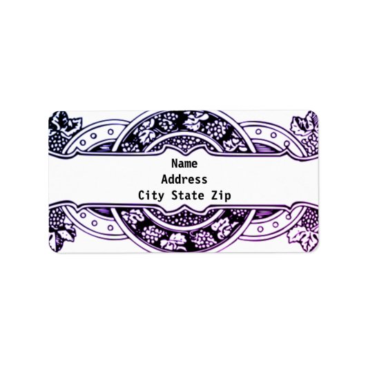 Barocktrauben Adressaufkleber (Vorne)