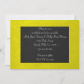 Barockverkündung Gelb und Schwarz Einladung (Rückseite)