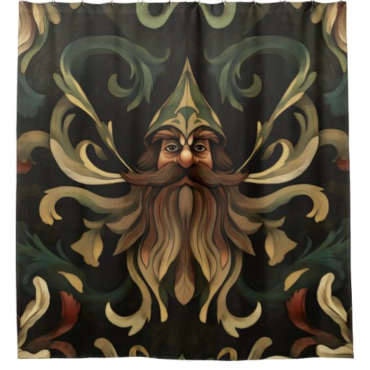 Barockwaldgeist Duschvorhang (Vorderseite)