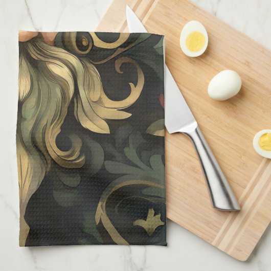 Barockwaldgeist Geschirrtuch (Viertel Falte)