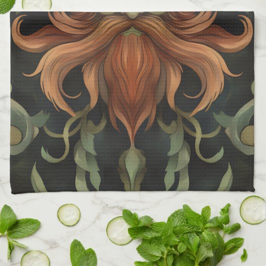 Barockwaldgeist Geschirrtuch (Gefaltet)