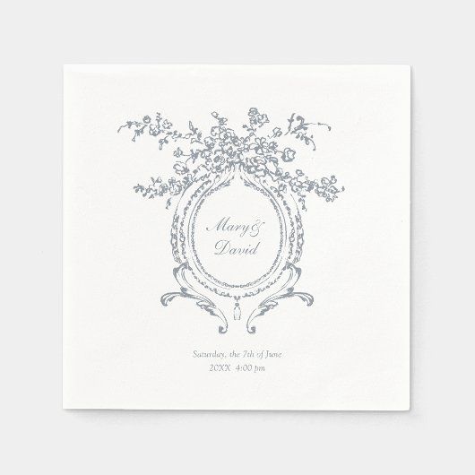 BarockWappen | Minimalistisch Chic Wedding Napkins Serviette