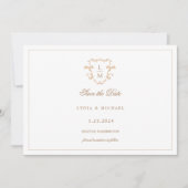 BarockWappen | Monografische Hochzeit Save The Date (Vorderseite)