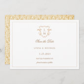 BarockWappen | Monografische Hochzeit Save The Date (Vorne/Hinten)