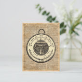 Barometer Vintag Tool Dictionary Art Postkarte (Stehend Vorderseite)