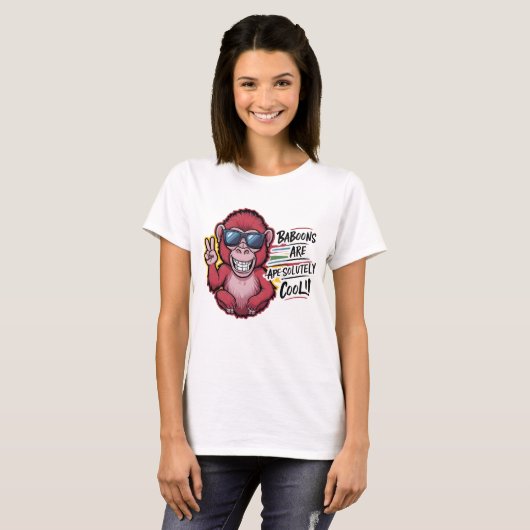 Baron Baboon Shades: Baboon ist Cool T-Shirt (Vorne ganz)