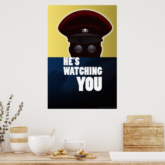 Baron Crossbones—"Er sieht dir zu" Poster (Küche)