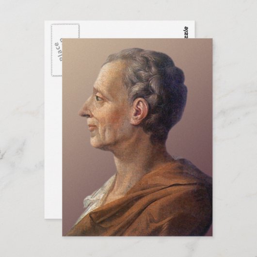 Baron de Montesquieu Postkarte (Vorne/Hinten)