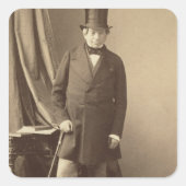 Baron James Rothschild Quadratischer Aufkleber (Vorderseite)