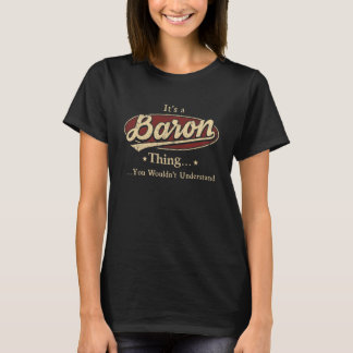 BARON Nachname, BARON Familienname Wappen T-Shirt