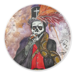 Baron Samedi Keramik Knob Keramikknauf