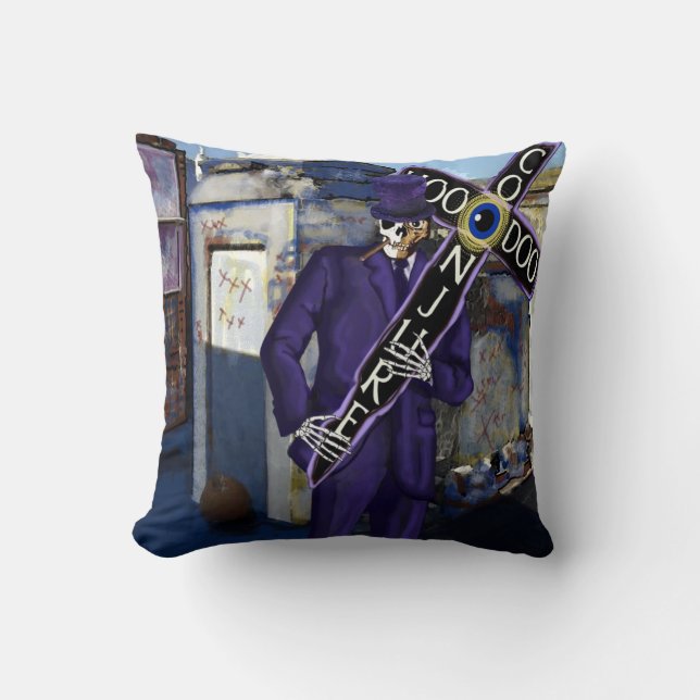 Baron Samedi Voodoo Art Pillow Kissen (Vorderseite)
