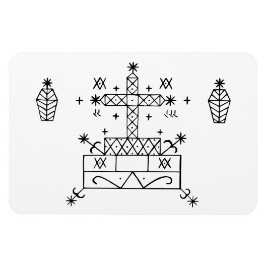 Baron Samedi: Voodoo Loa Veve Magnet (Horizontal)