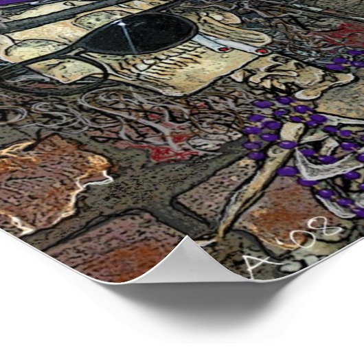 Baron Samedi, Voodoo Spirit of Death Poster (Ecke)