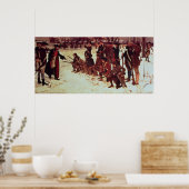 Baron von Steuben bohrte amerikanische Rekruten Poster (Küche)