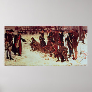 Baron von Steuben bohrte amerikanische Rekruten Poster