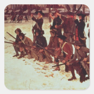 Baron von Steuben bohrte amerikanische Rekruten Quadratischer Aufkleber